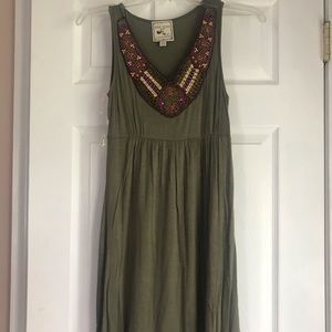 Green Beaded Dress
